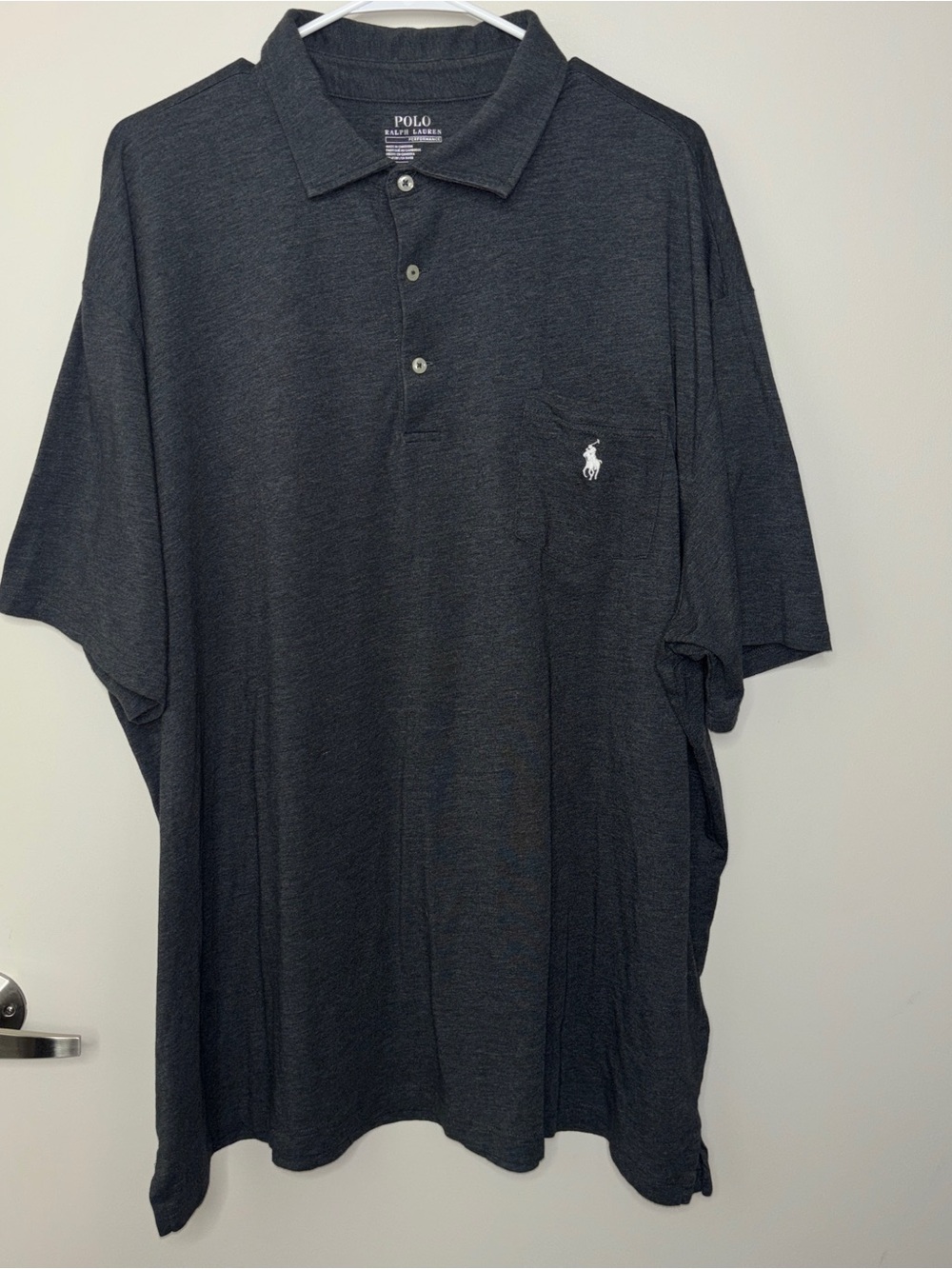 Polo by Ralph Lauren Performance Dark Charcoal Gray Men’s Short Sleeve Polo